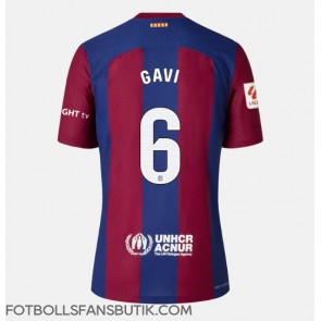 Barcelona Paez Gavi #6 Replika Hemmatröja Damer 2023-24 Kortärmad